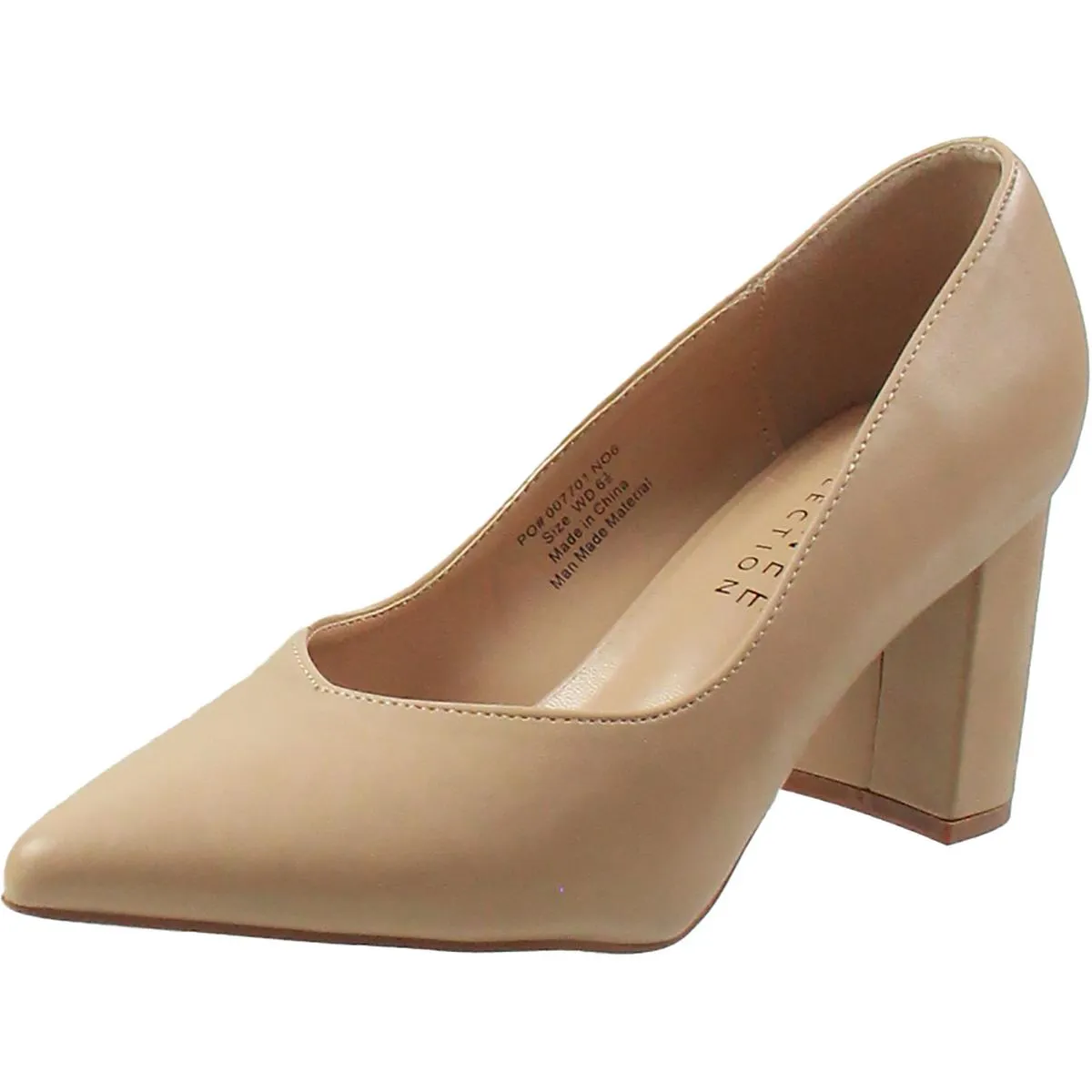 Womens Padded Insole Faux Leather Pumps