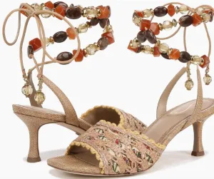 Women's Pamela Heeled Sandals In Dark Natural
