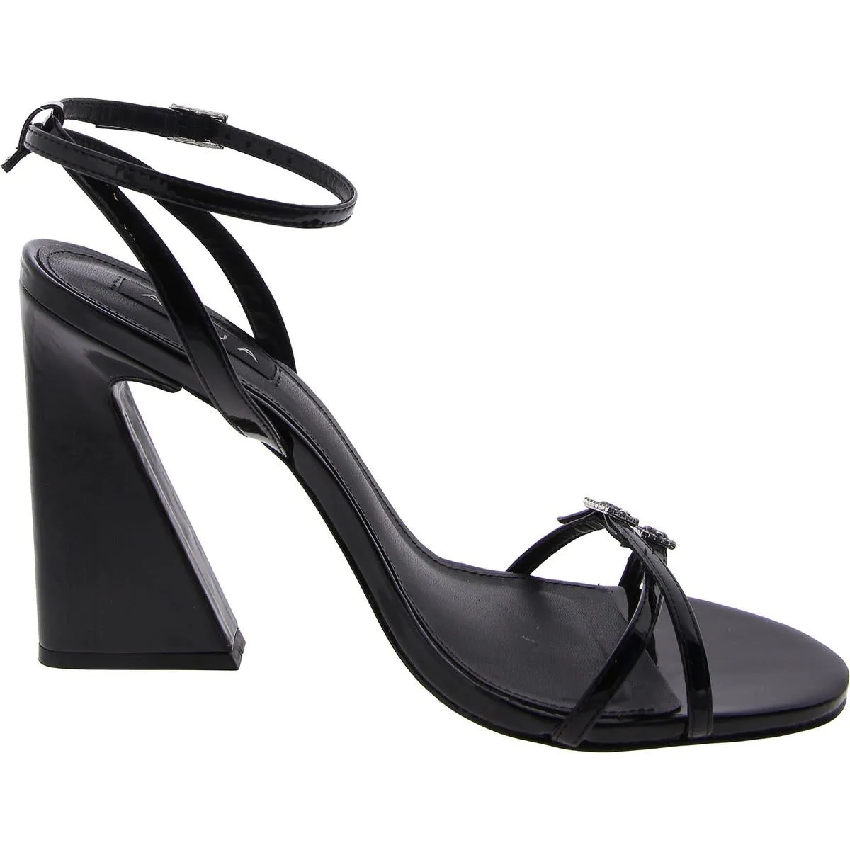 Womens Patent Adjustable Ankle Strap