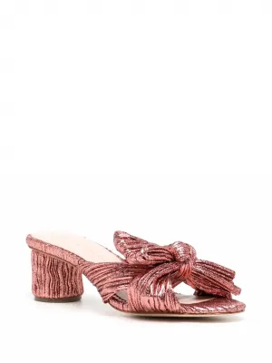 Women's Penny Heels In Rust Red