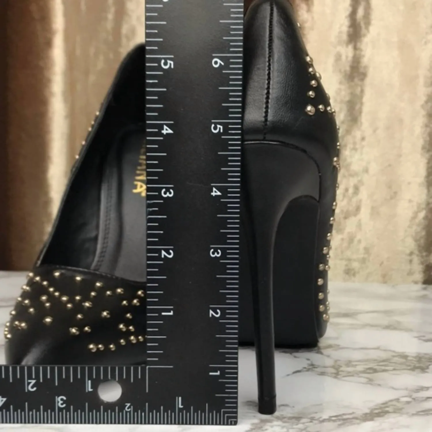 Women's Pointed Toe Stud Detailed Stiletto In Black