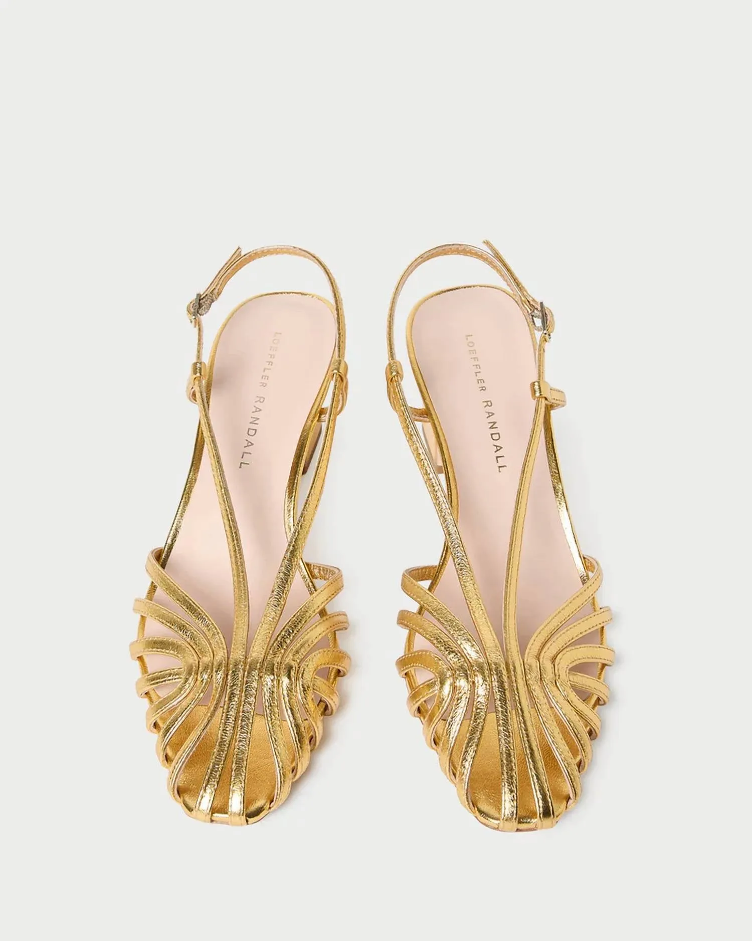 Women's Priscilla Lattice Slingback Heels In Gold