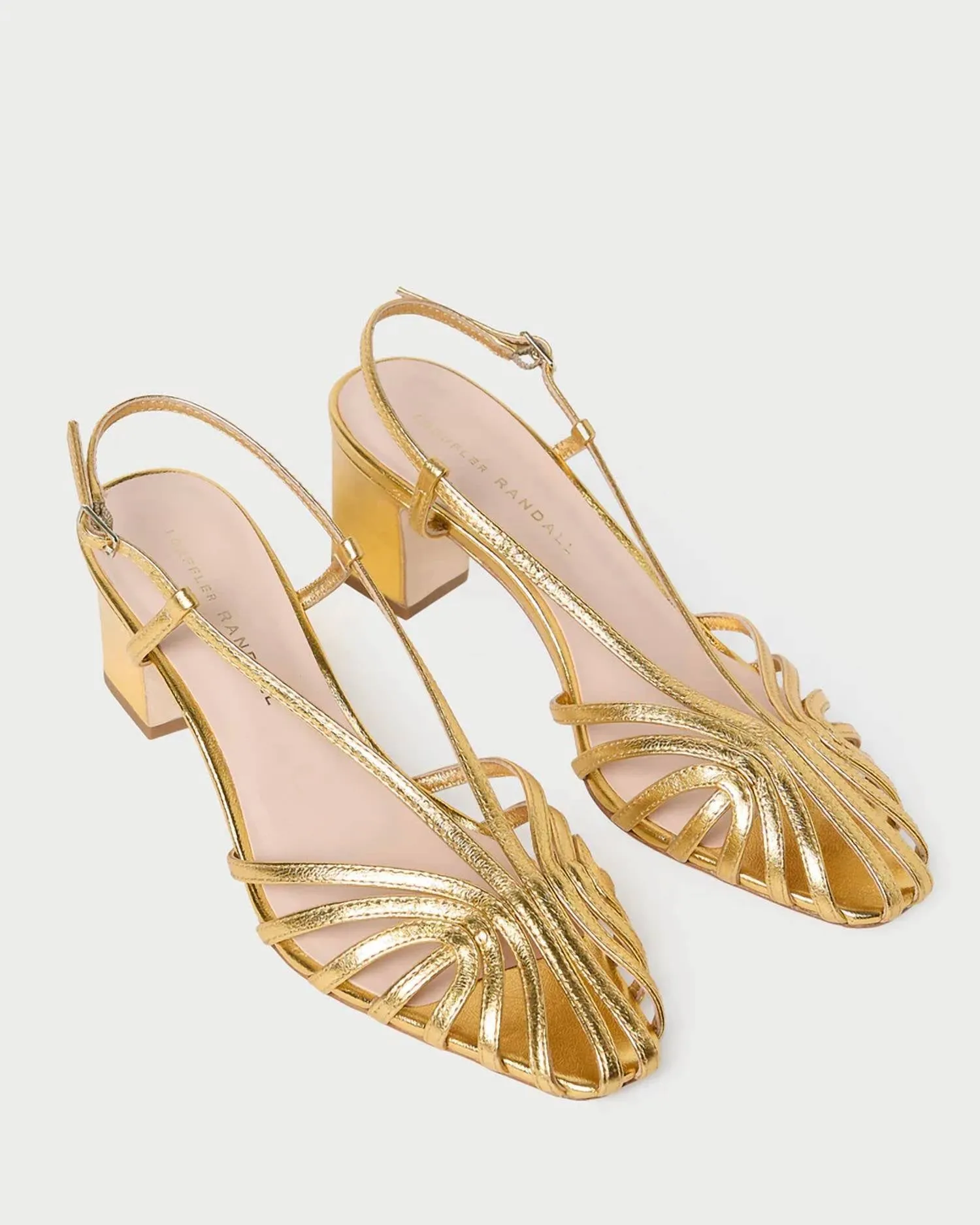 Women's Priscilla Lattice Slingback Heels In Gold