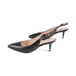 Women's Reo Leather Stiletto Heel In Black