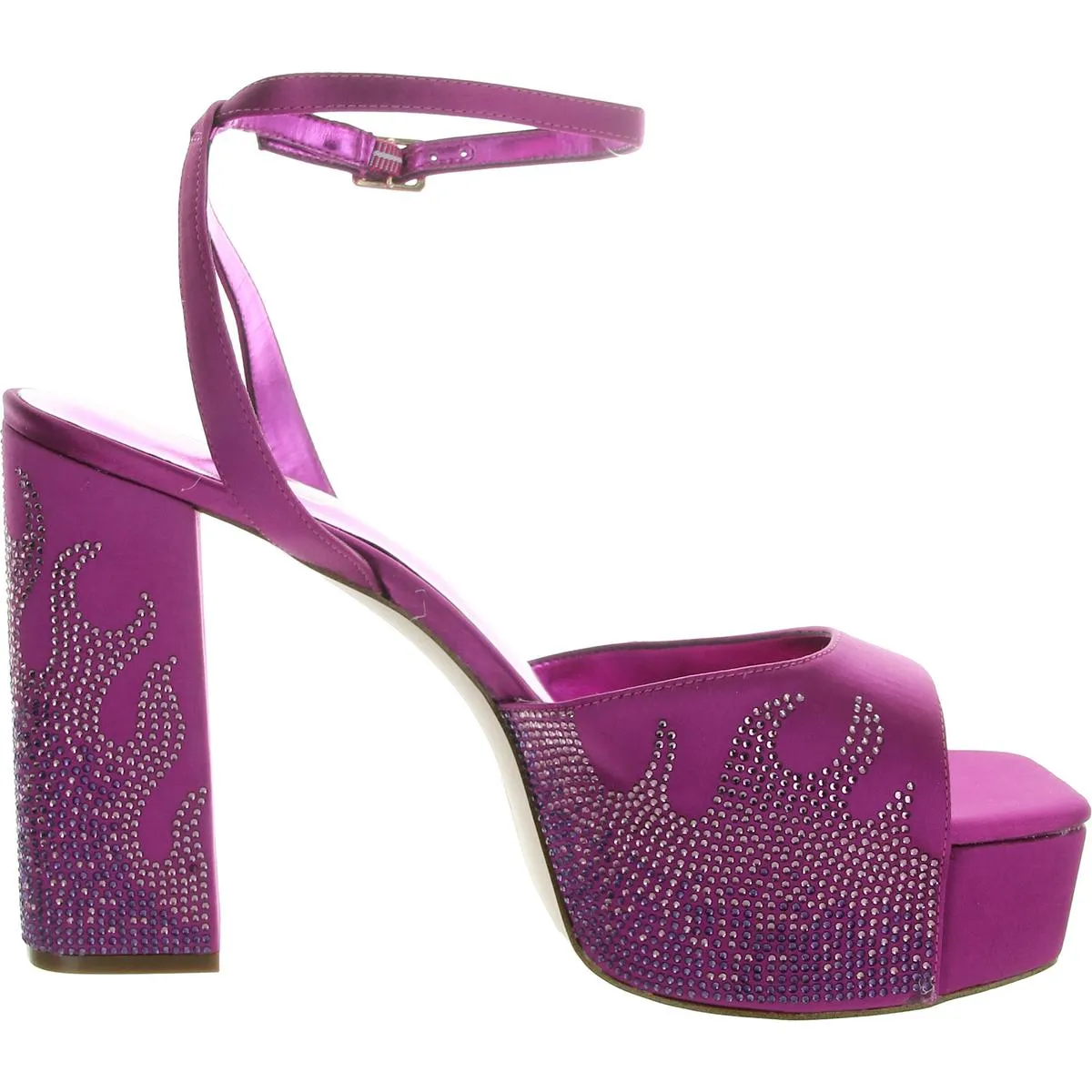 Womens Rhinestone Man Made Ankle Strap