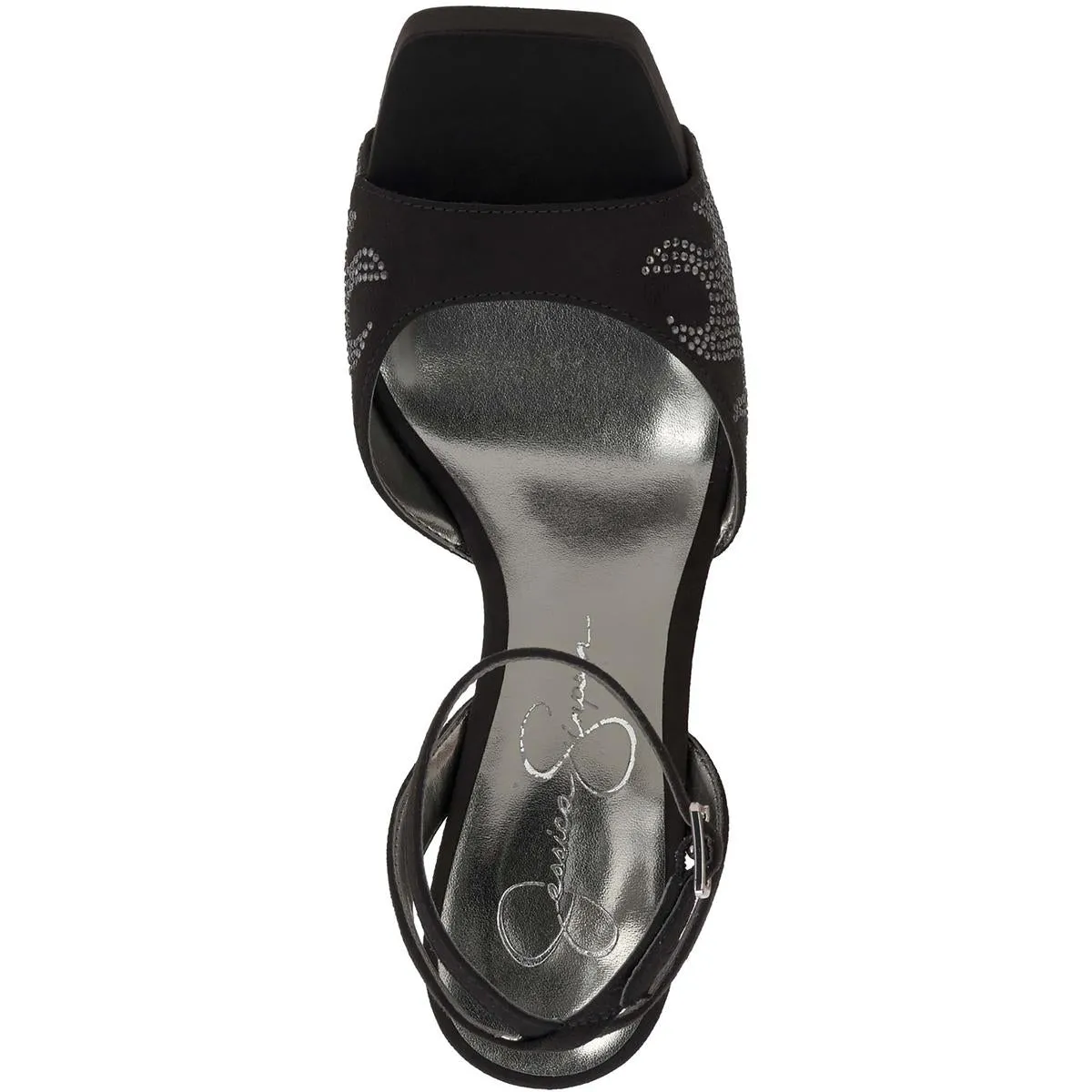 Womens Rhinestone Man Made Ankle Strap