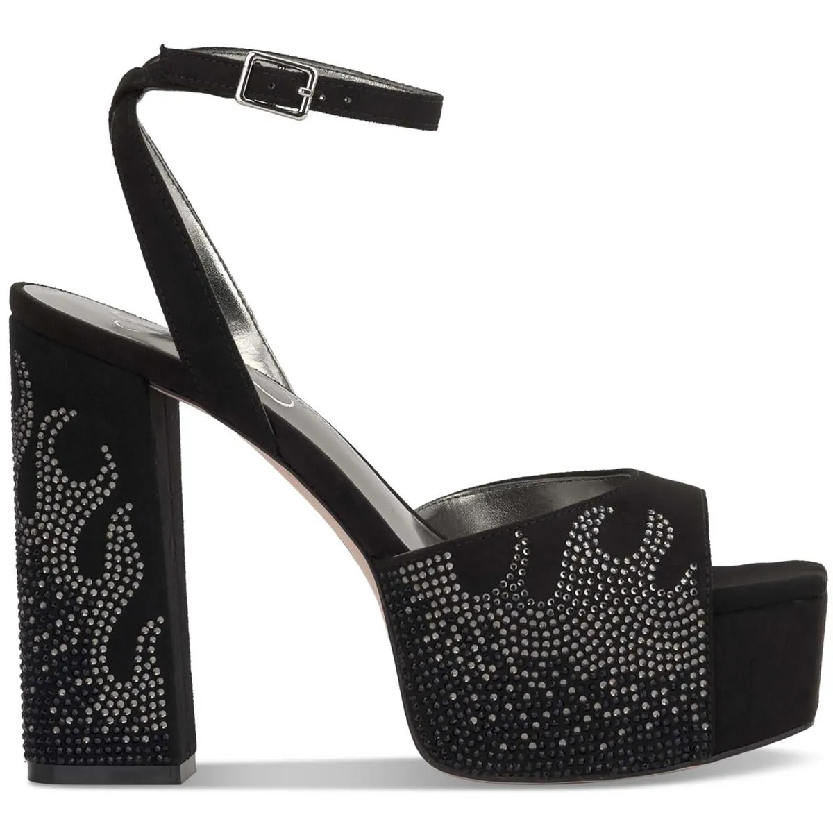 Womens Rhinestone Man Made Ankle Strap