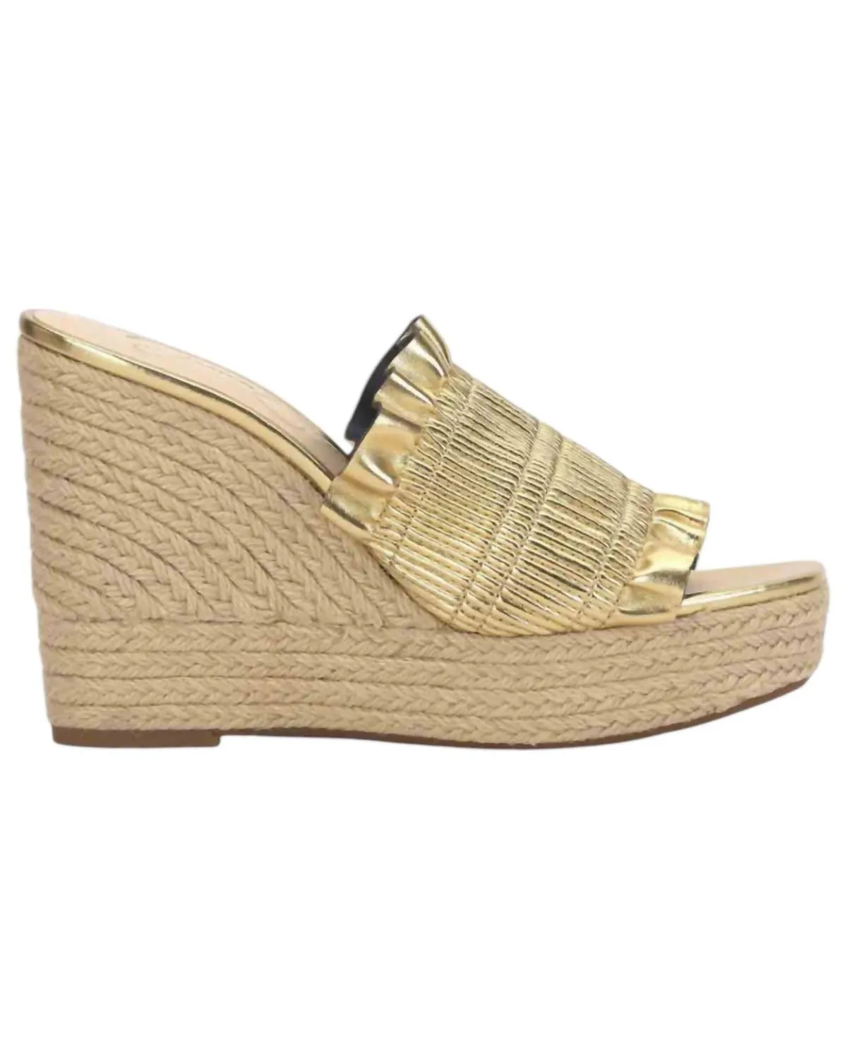 Women's Serilda Espadrille Platform Wedge Sandals In Rich Gold