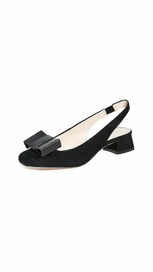 Women's Sierra Sling Back Pump In Black Suede