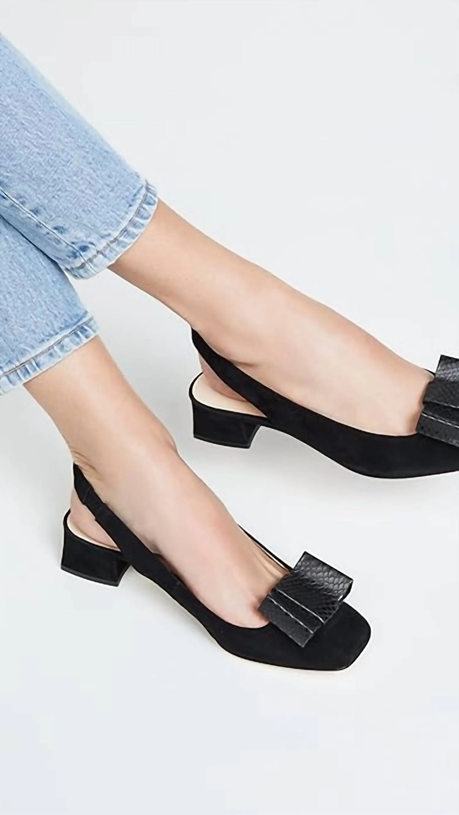 Women's Sierra Sling Back Pump In Black Suede