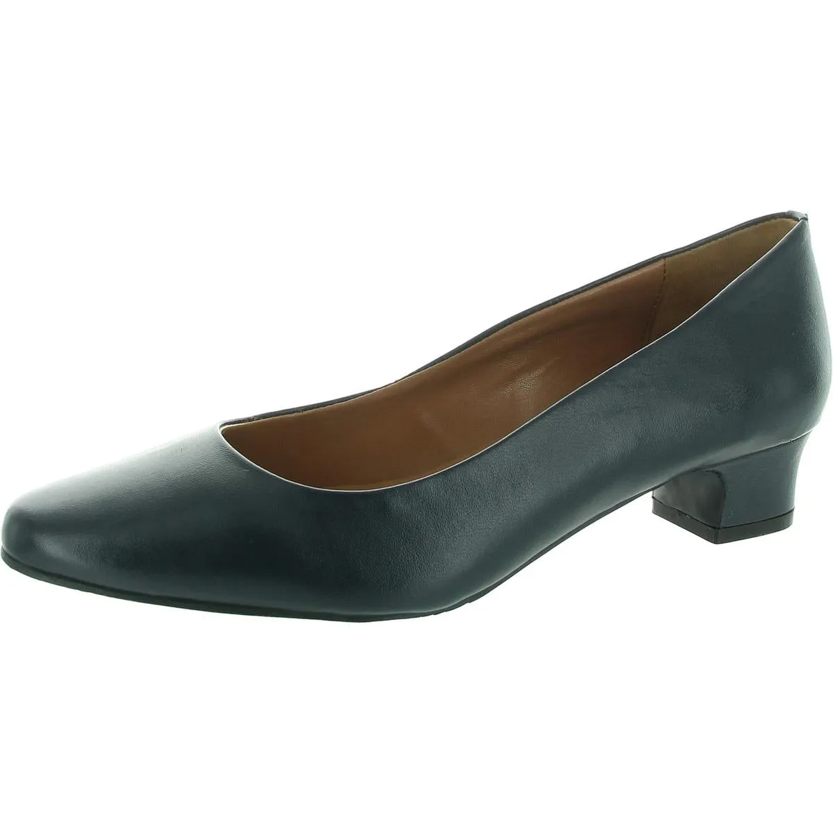 Womens Solid Leather Pumps