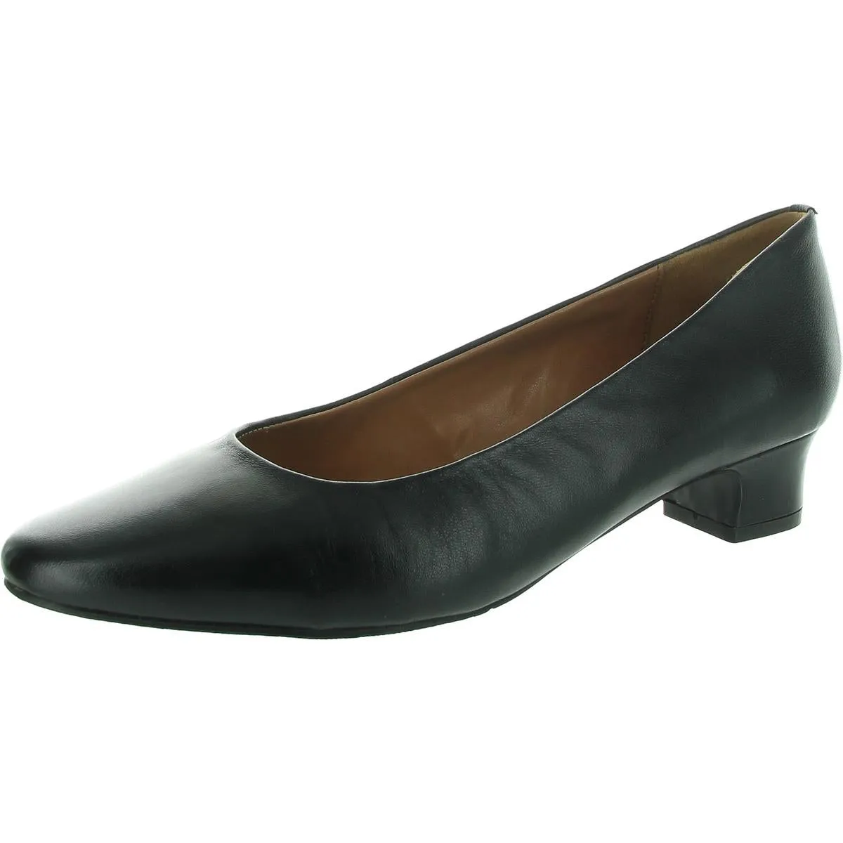 Womens Solid Leather Pumps