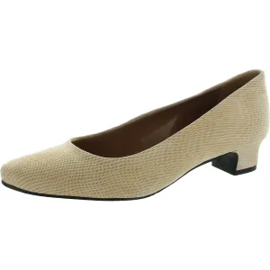 Womens Solid Leather Pumps