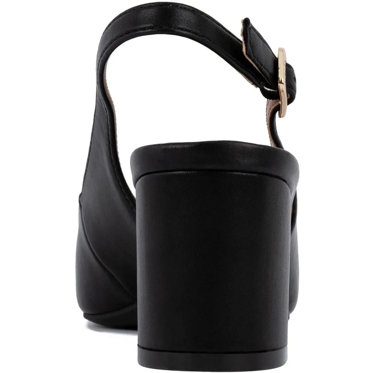 Womens Solid Man Made Block Heels