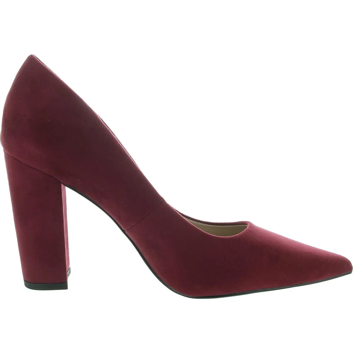Womens Solid Vegan Suede  Block Heels