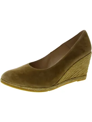 Womens Suede Espadrille Wedge Heels
