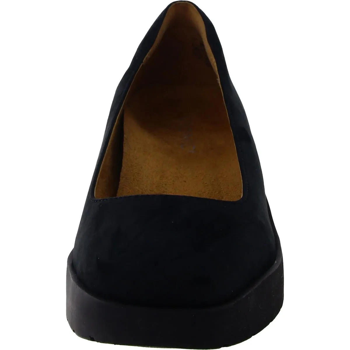 Womens Suede Slip On Wedge Heels