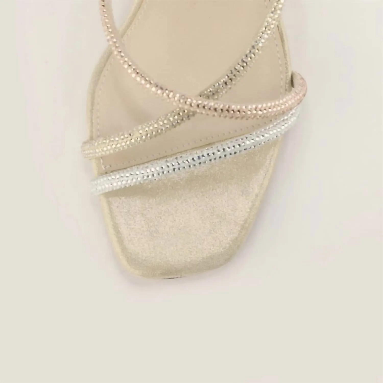 Women's Suede Viena Heel In Platinum Gold