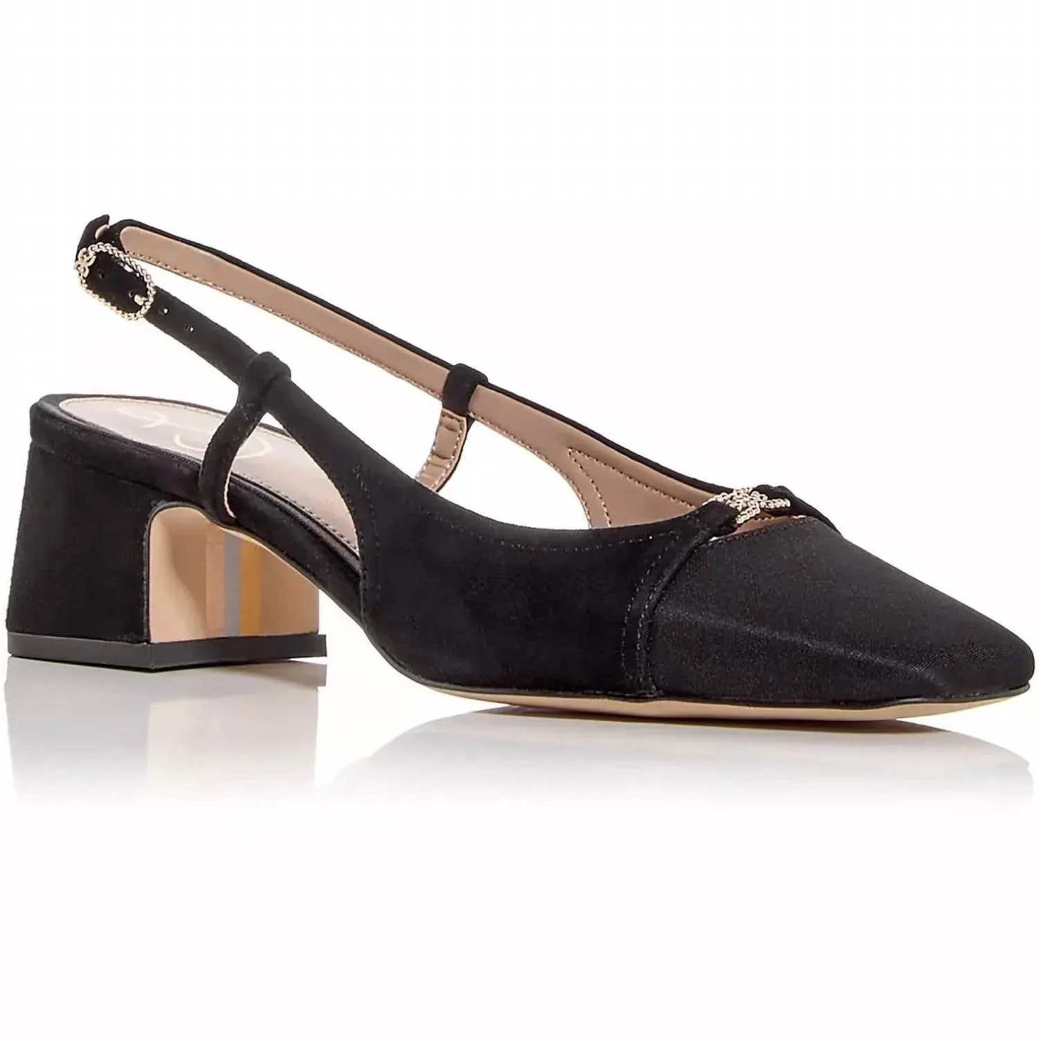 Women's Tarra Slingback Heels In Black Suede