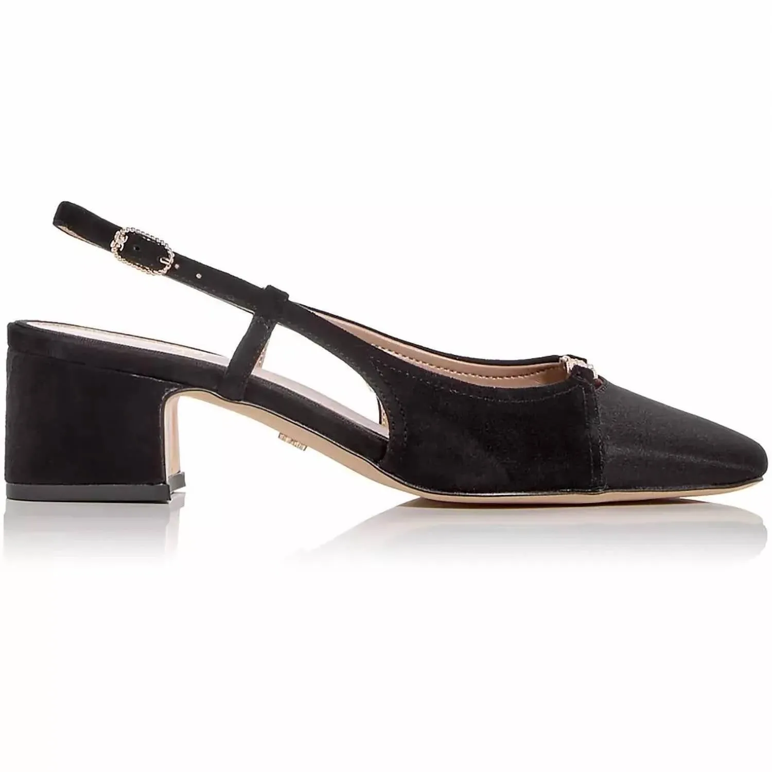 Women's Tarra Slingback Heels In Black Suede
