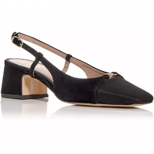Women's Tarra Slingback Heels In Black Suede