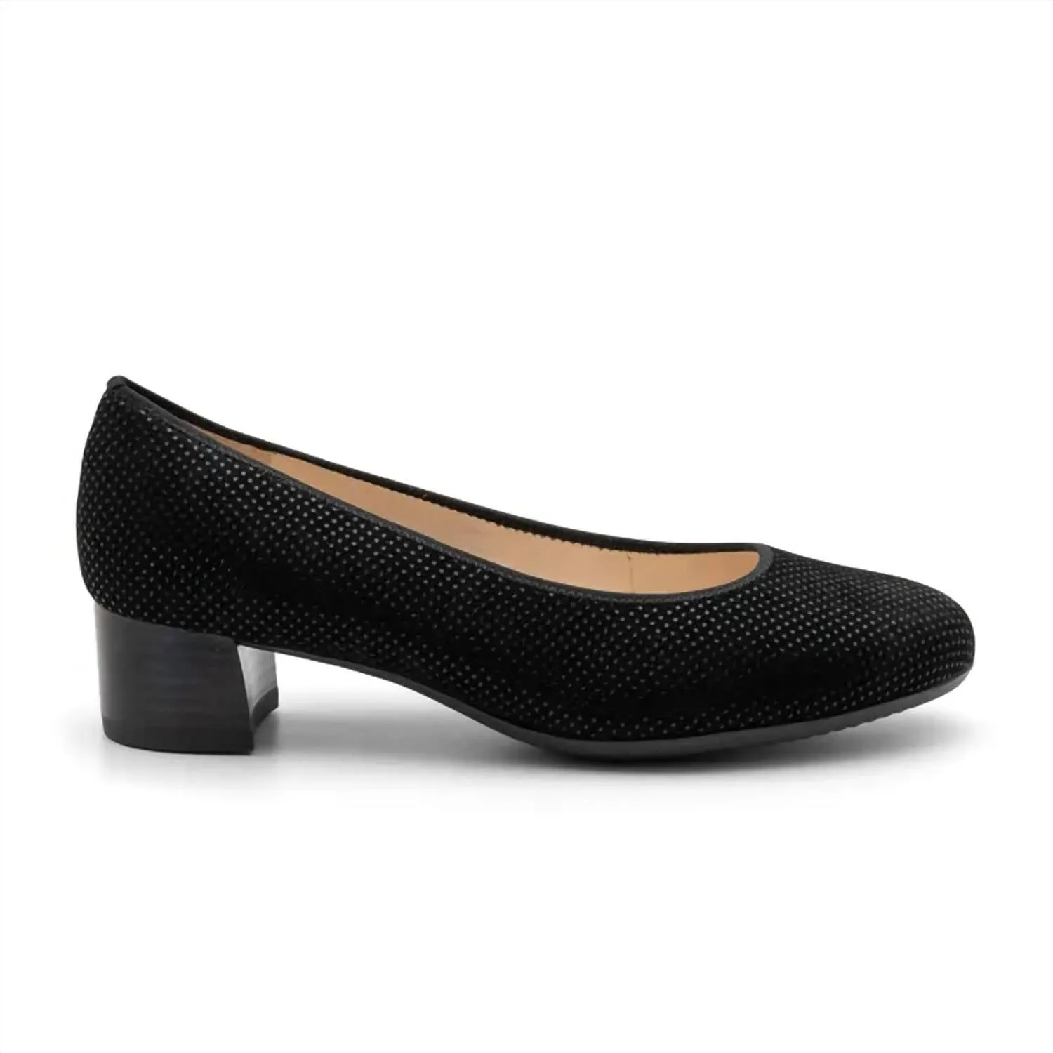 Women's Vivian Pump - Wide In Black Puntikid