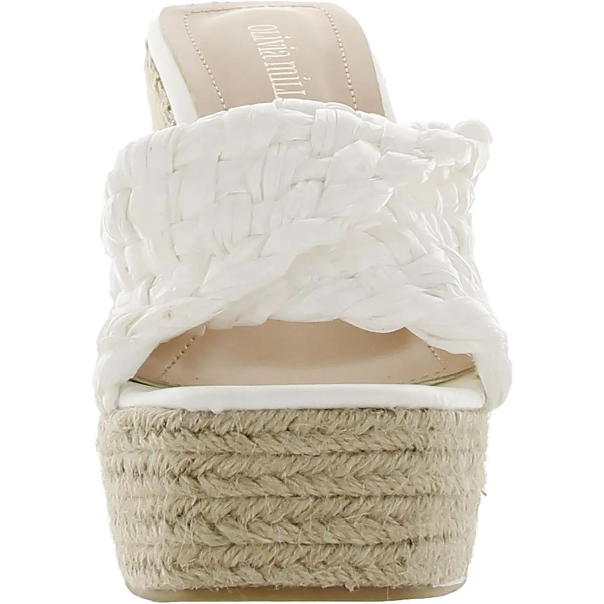 Womens Woven Slip-on Wedge Heels