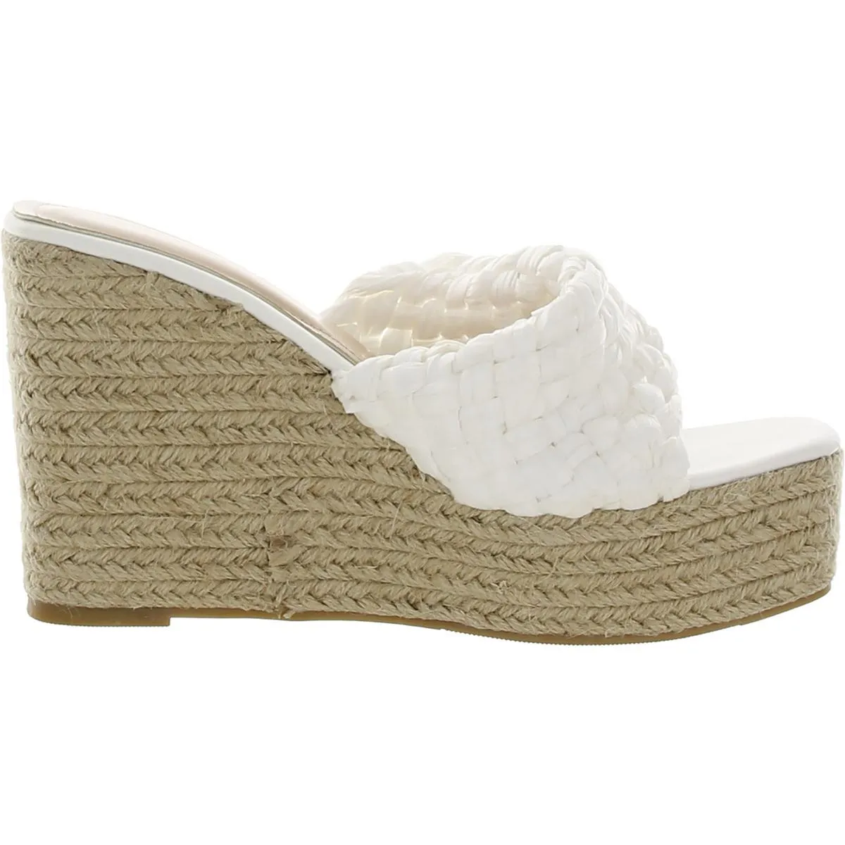 Womens Woven Slip-on Wedge Heels