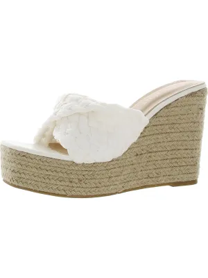 Womens Woven Slip-on Wedge Heels