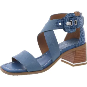 Womens Zipper Leather Ankle Strap