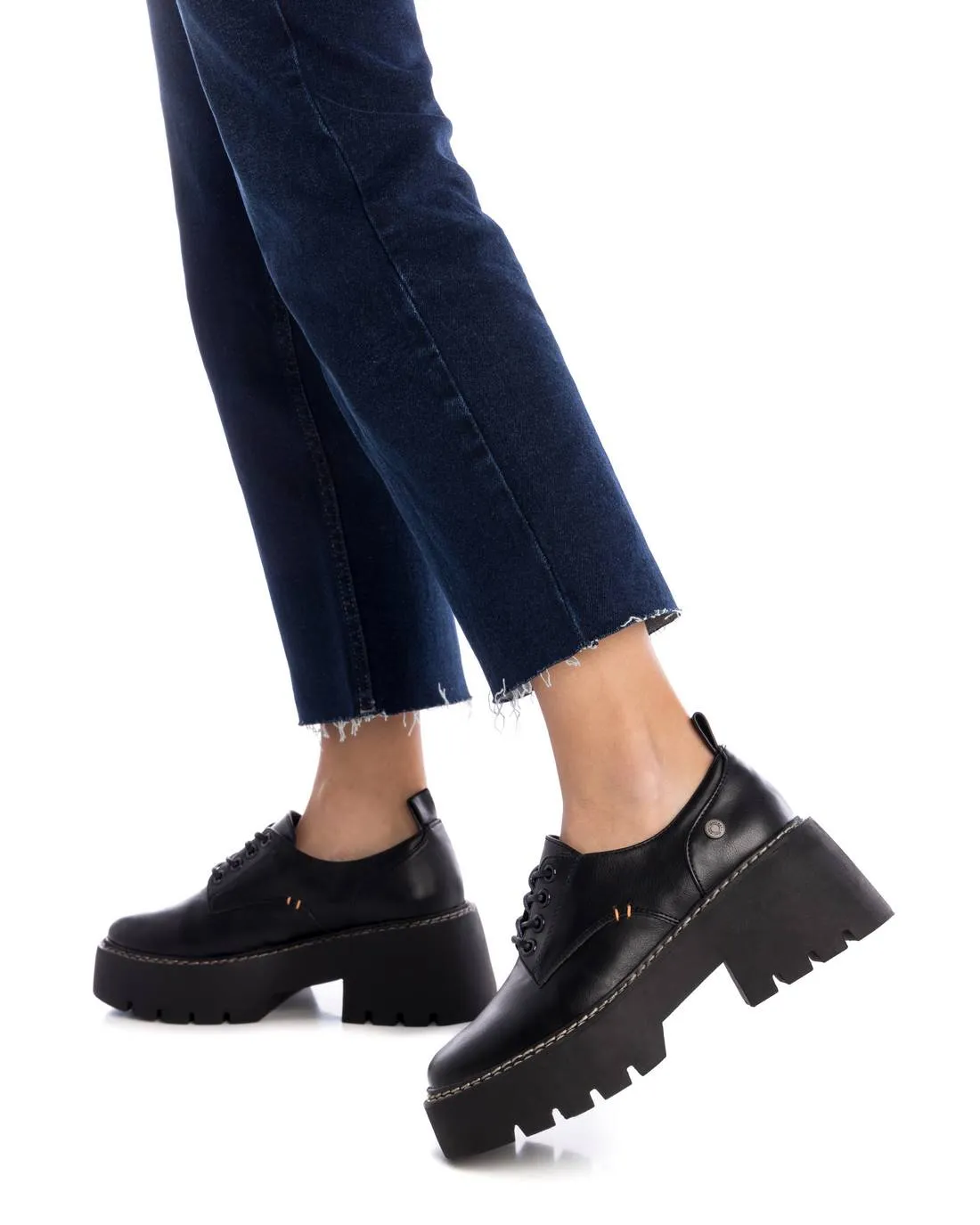 XTI Women's Heeled Lace-Up Loafers By XTI