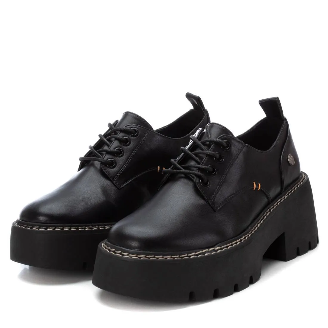XTI Women's Heeled Lace-Up Loafers By XTI