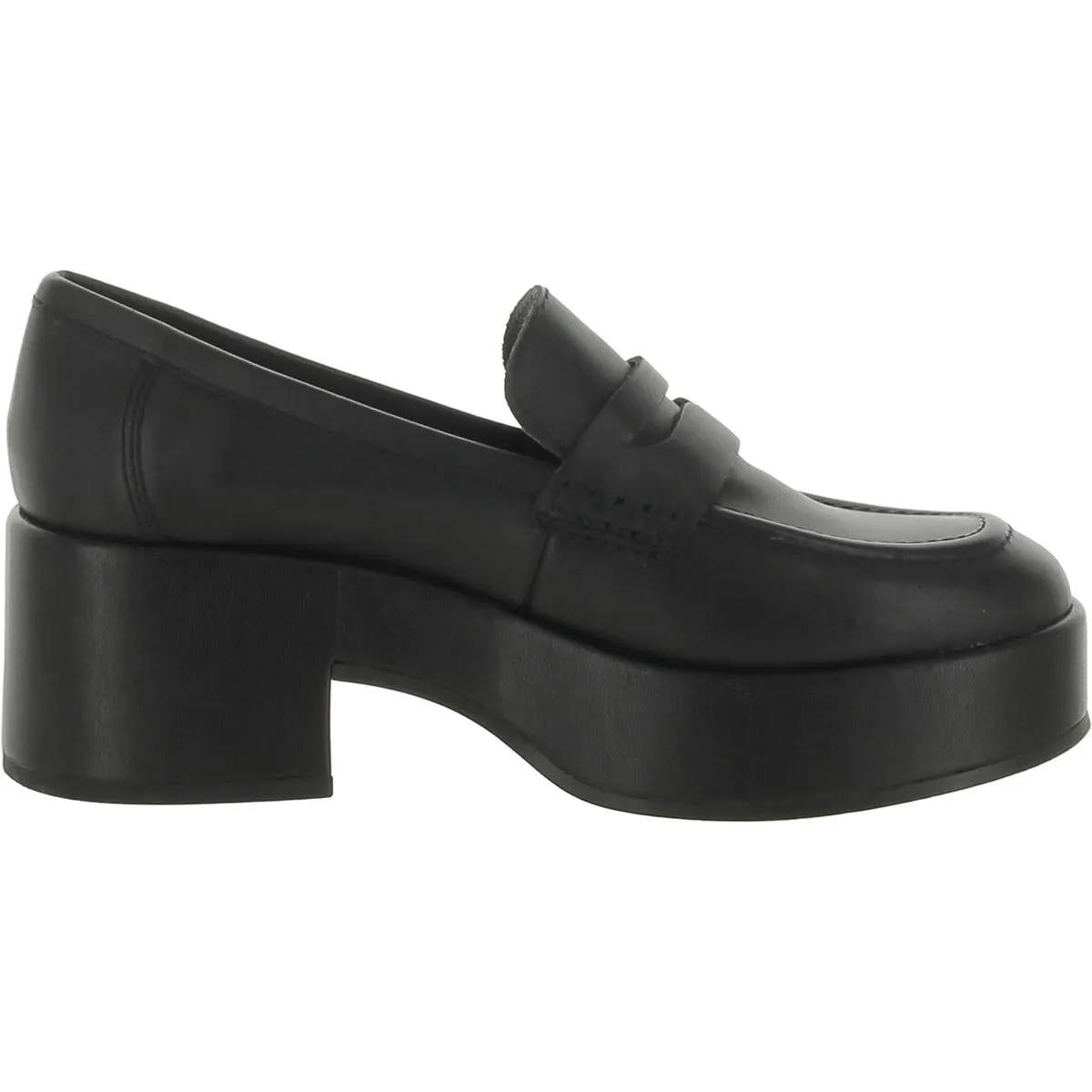 Yanni Womens Leather Slip On Loafer Heels