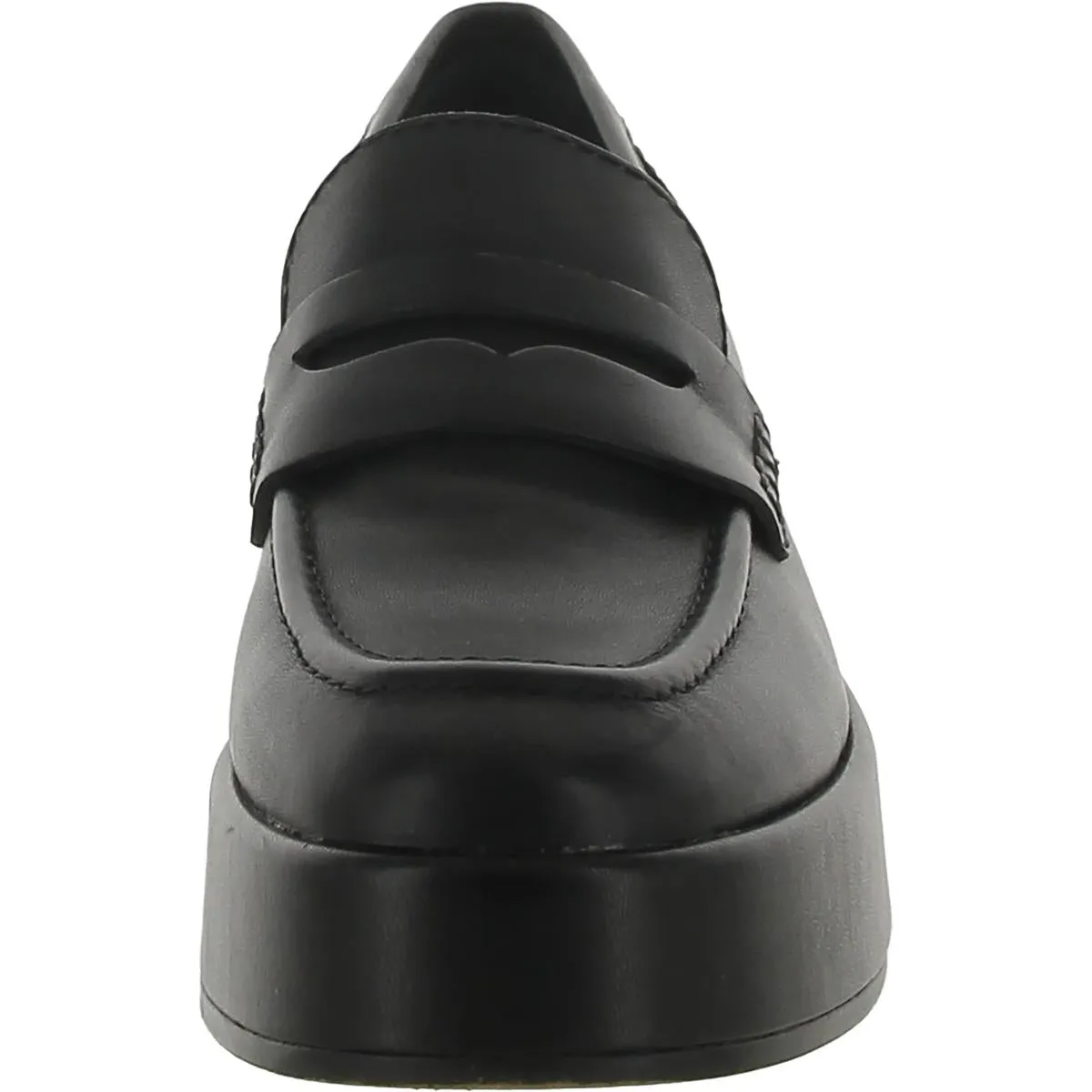 Yanni Womens Leather Slip On Loafer Heels