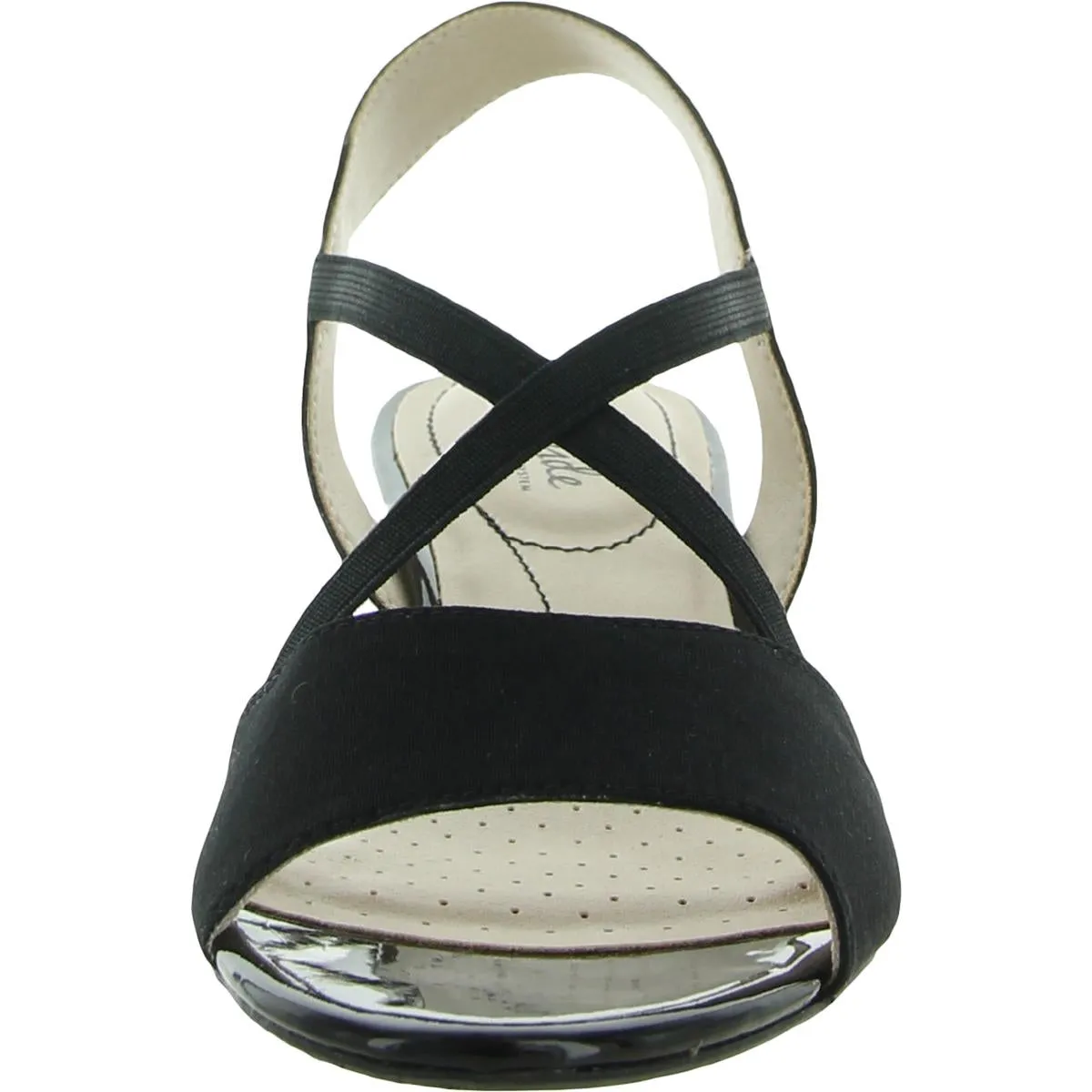 Yolo 2 Womens Canvas Ankle Strap Wedge Heels