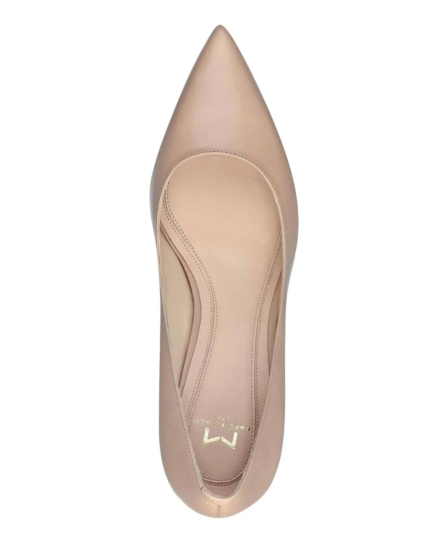 Zala Block Heel Pointy Toe Pump In Light Natural