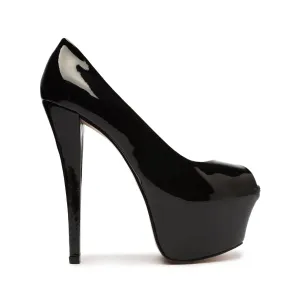 Zelda Platform Patent Leather Pumps In Black Patent