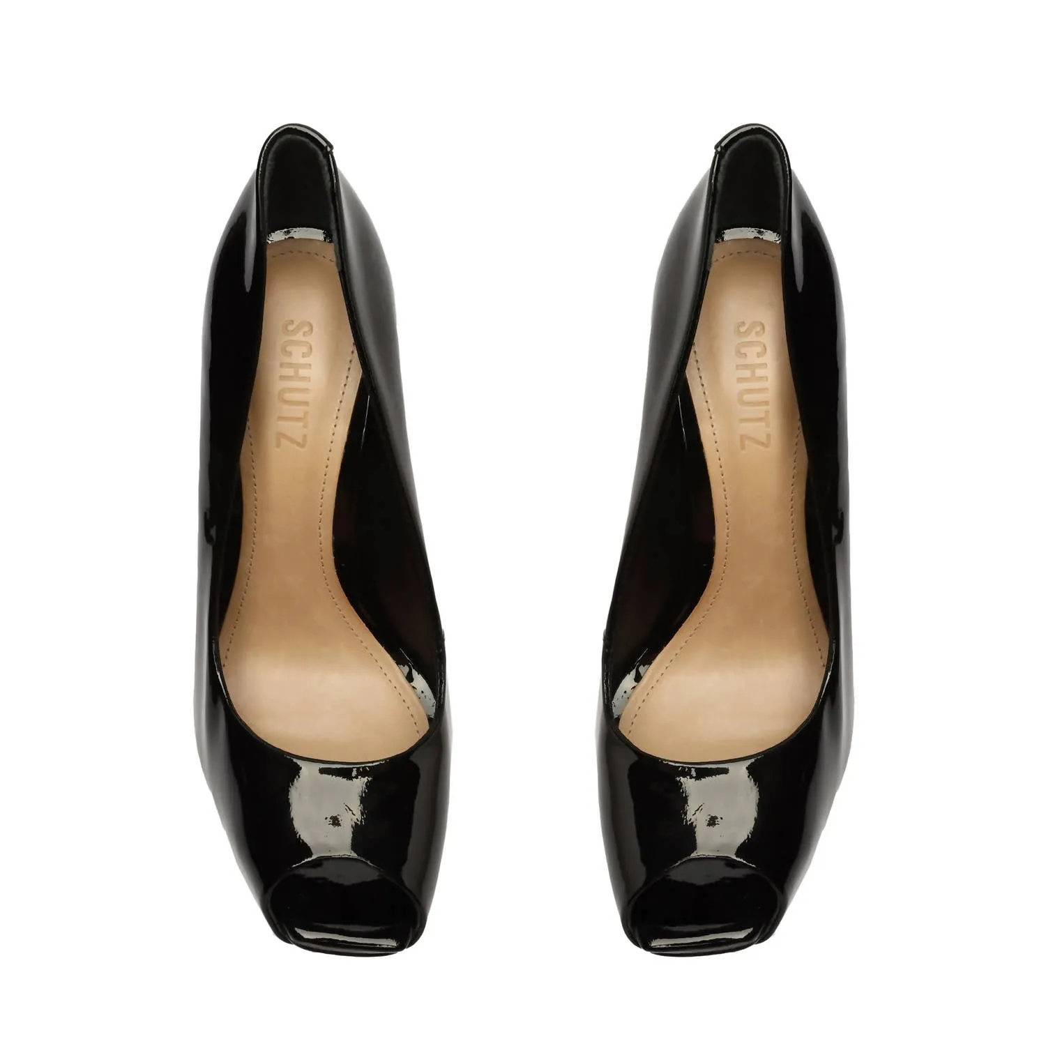 Zelda Platform Patent Leather Pumps In Black Patent