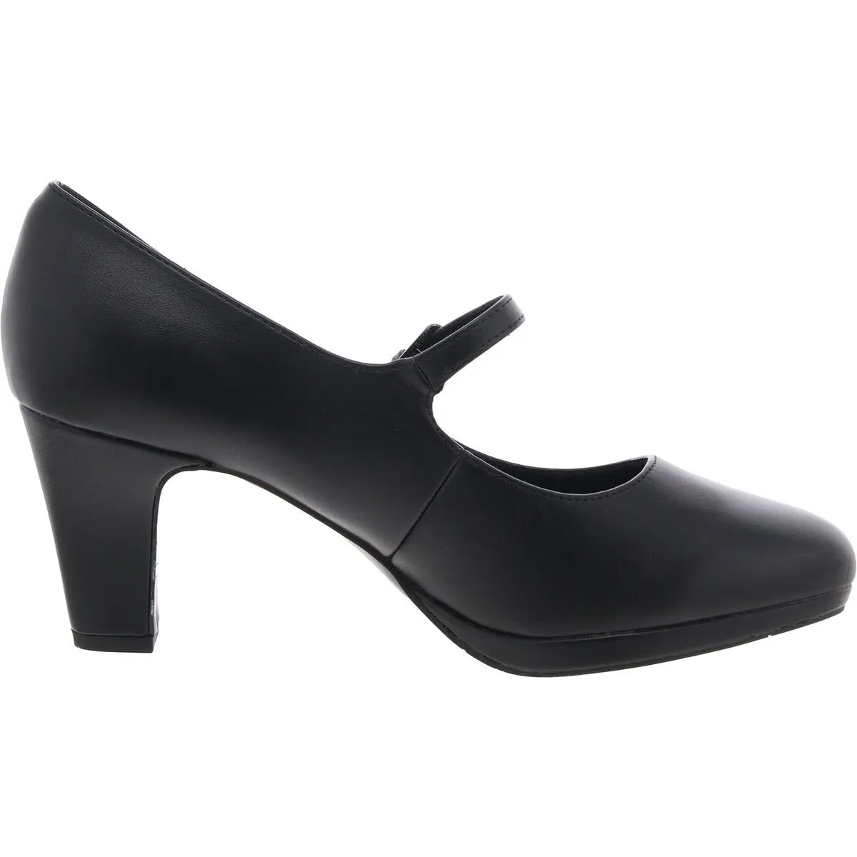 Zest Womens Faux Leather Buckle Mary Jane Heels