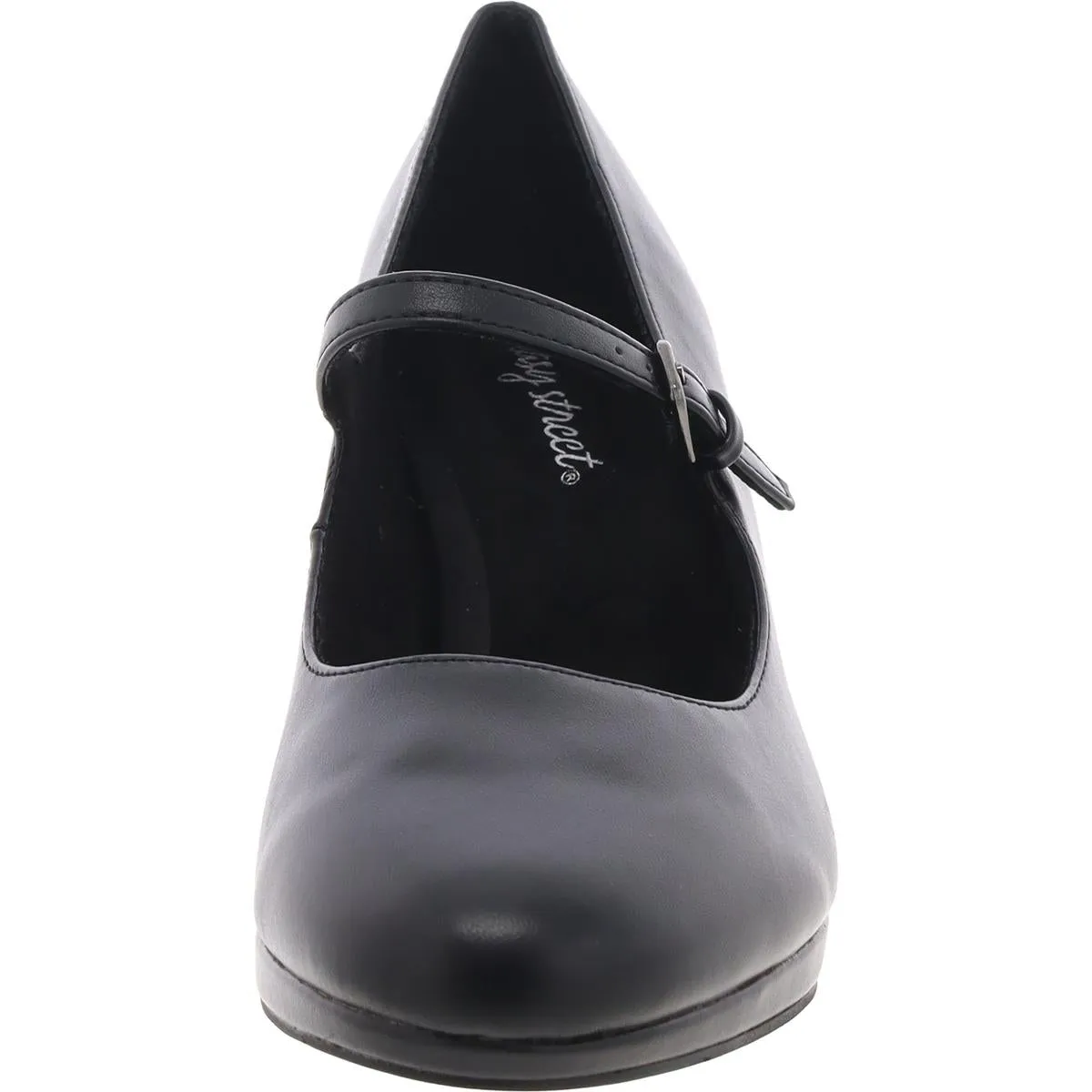Zest Womens Faux Leather Buckle Mary Jane Heels