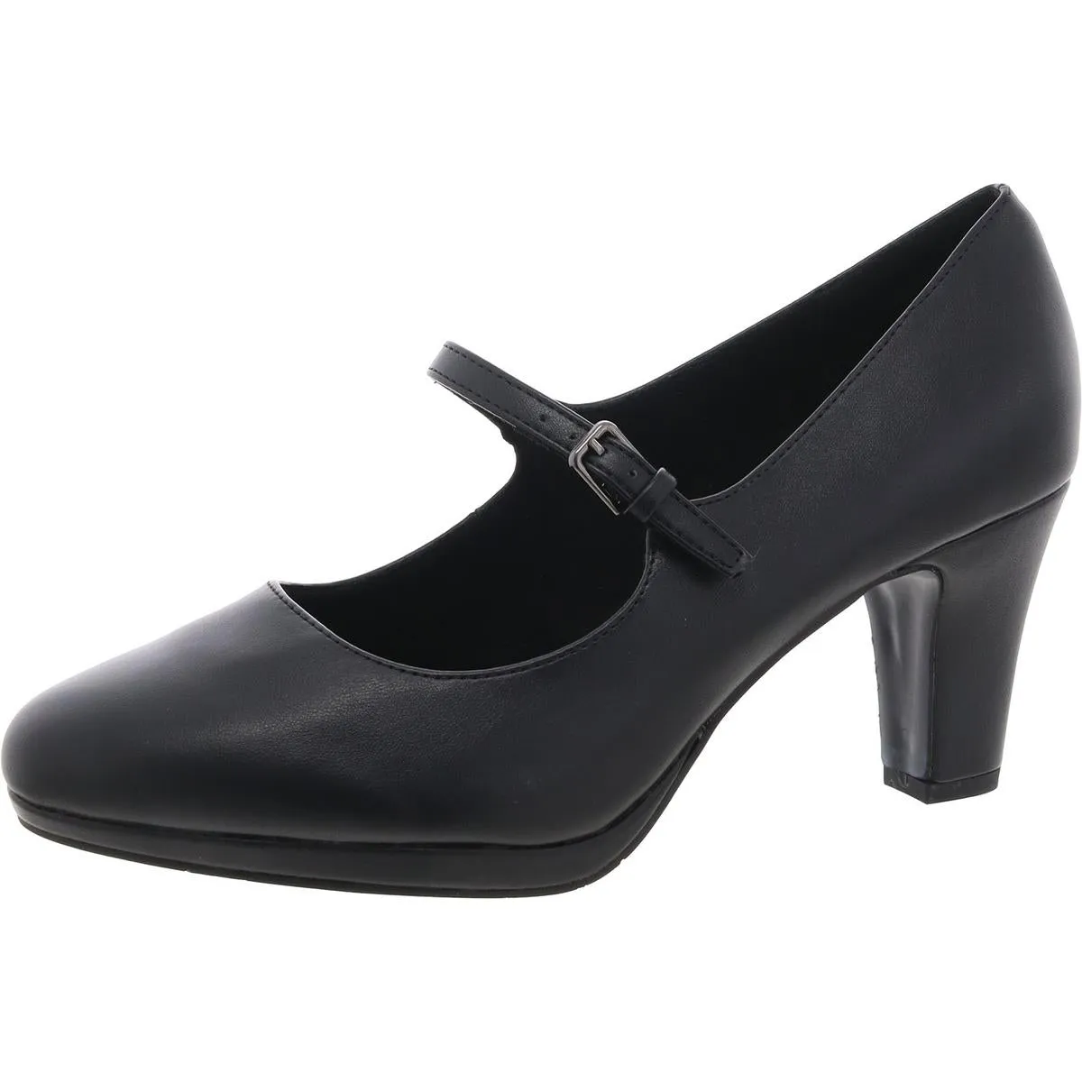 Zest Womens Faux Leather Buckle Mary Jane Heels