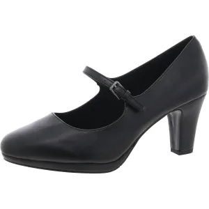Zest Womens Faux Leather Buckle Mary Jane Heels